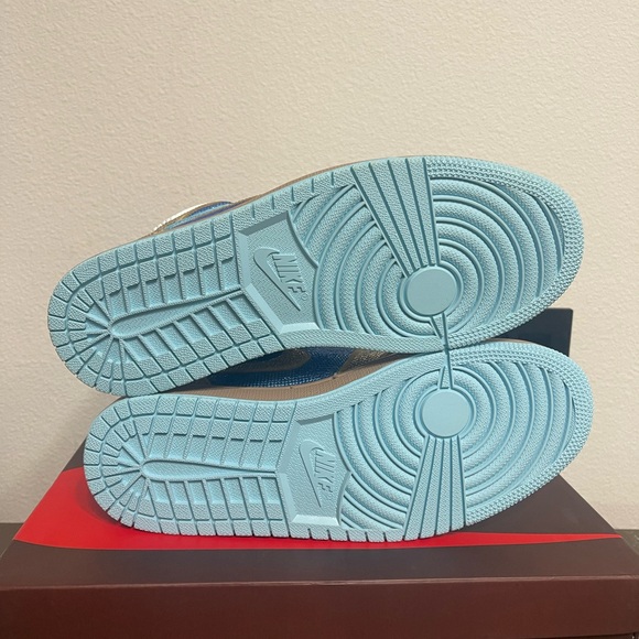 Custom Blue & Gold Blingged Nike Air Sneakers Size Euro 46, Fits Men's 11.5 - Picture 5 of 10